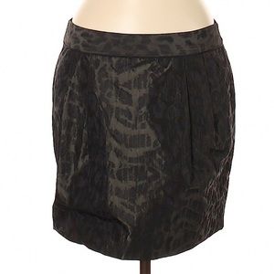 Gap black animal print miniskirt